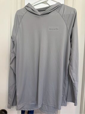 Baleaf Men's Light Gray Performance Hoodie Long Sleeve